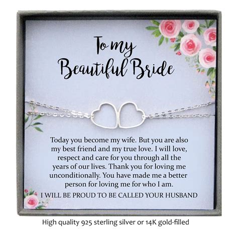wedding gift message from groom to bride